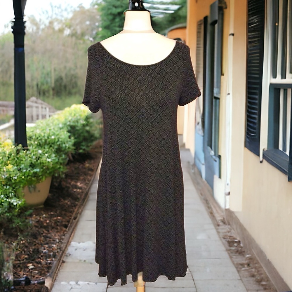 Oldβ Navy Scoop Neck Short Sleeve PulloverDress XS